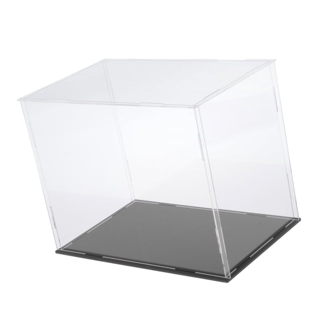 1 Unid Acrílico Claro Vitrina Para Bloques De Construcción Juguetes Modelo De Coche Mu?eca Negro Sunnimix Vitrina de acrílico