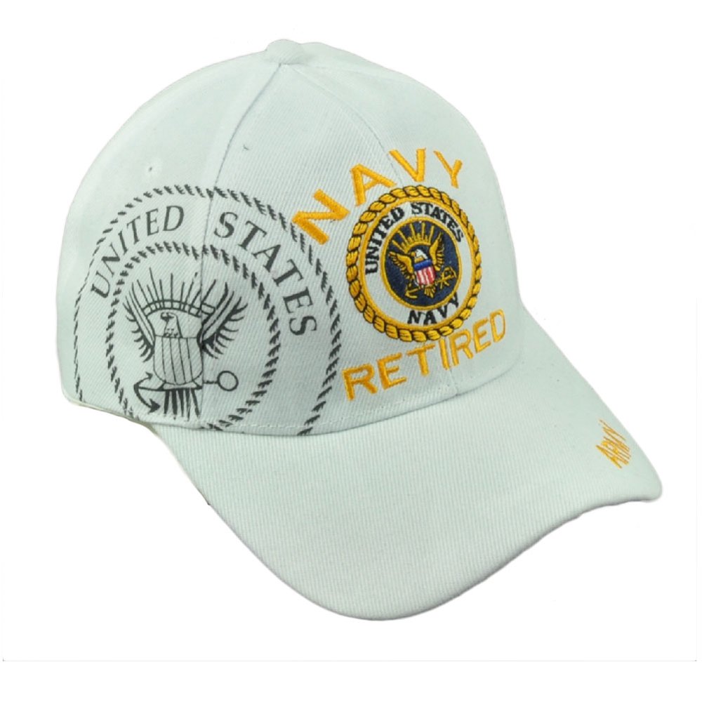 U.S United States Navy Retired Military Service White Hat Cap