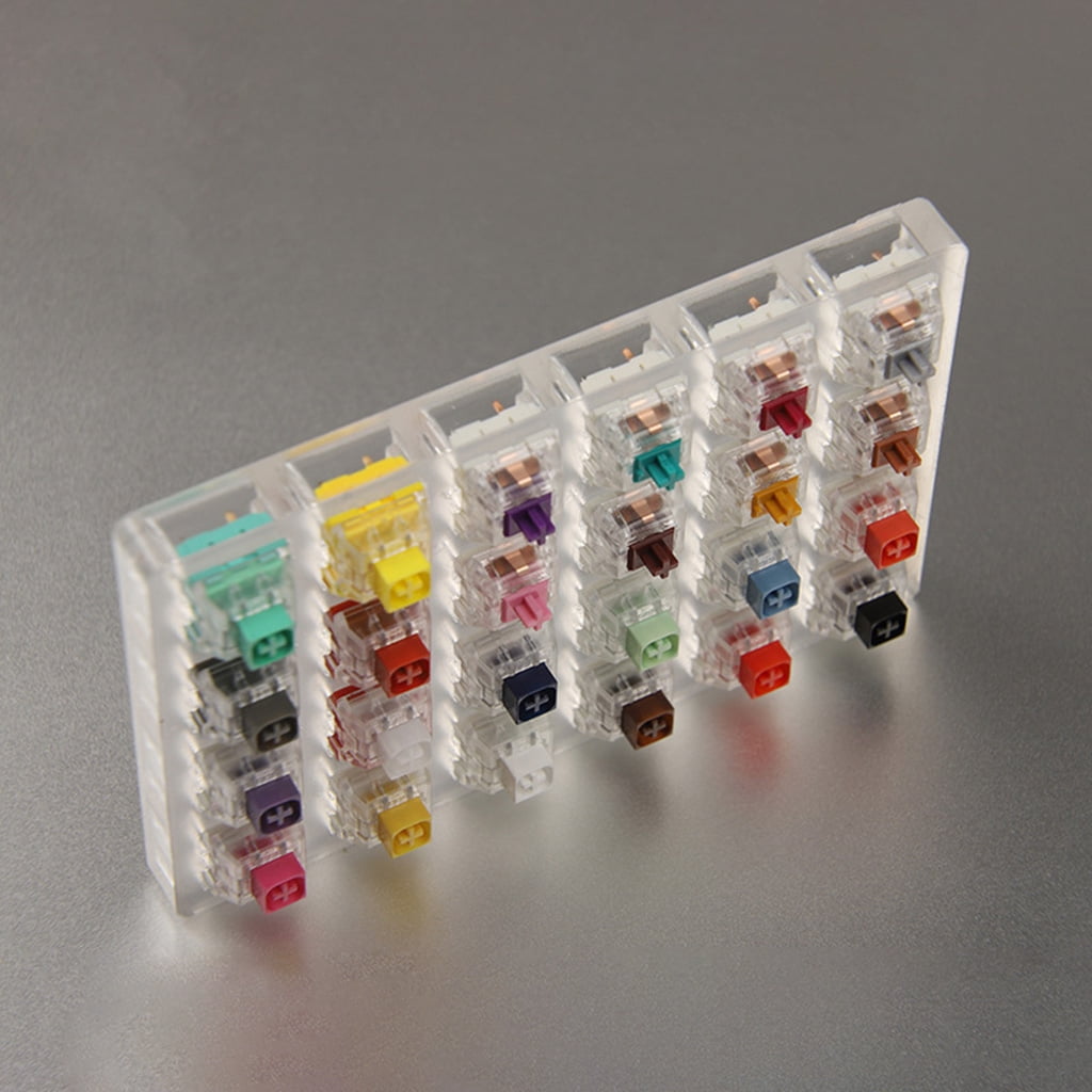 Cherry MX Switch Tester Switch Sampler Mechanical Keyboards Kailh Box 24-Key Switch Testing Tool, with acrylic base