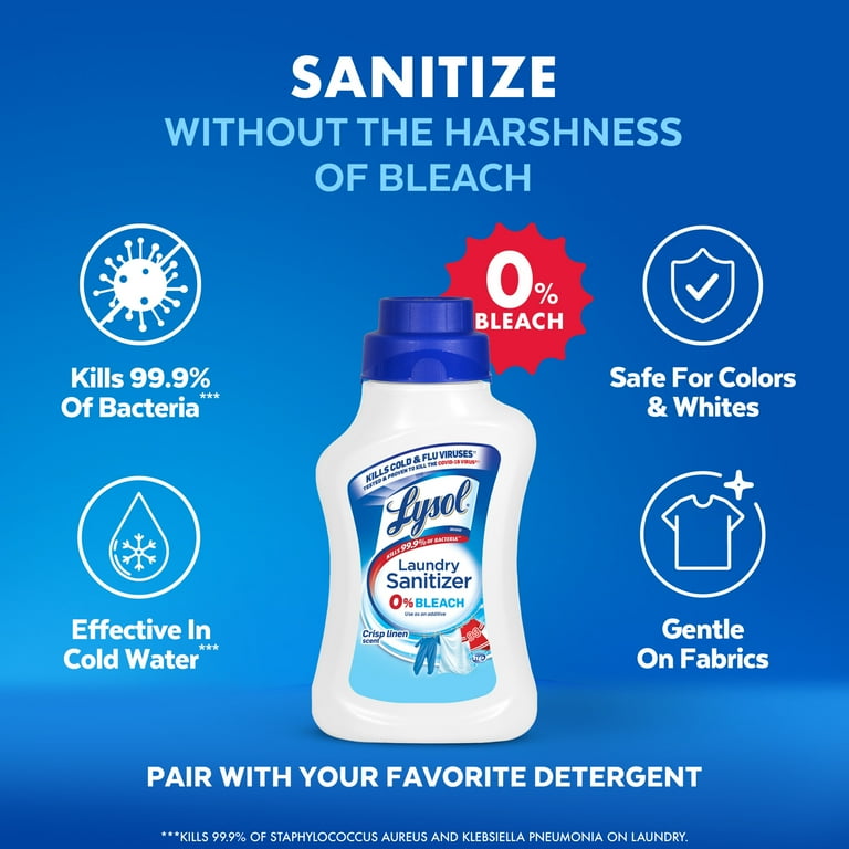 Lysol Laundry Sanitizer Additive 41 fl oz for Clothes, Eliminates