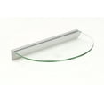 thumbnail image 2 of Wallscapes Essentials Half Round Clear Glass Floating Shelf Kit 12" Wide x 8" Deep, 2 of 5