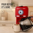 thumbnail image 3 of Nostalgia Retro Coffee Maker, 10-Cup One Button Brewing Classic Coffee Machine with Reusable Filter, Red, 3 of 9