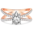 thumbnail image 4 of IGI Certified 2 Carat Pear Shape Lab Grown Diamond Engagement Ring | 14K Rose Gold | Antique Allure Vintage Lab Diamond Ring | FG-VS1-VS2 Quality Friendly Diamonds, 4 of 6