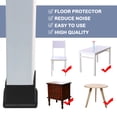 thumbnail image 5 of Table Leg Caps End Tip Home Furniture Protector 4pcs 1.85"x1.85" (47x47mm), 5 of 7