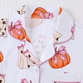 thumbnail image 6 of WOYY Halloween Pajamas for Girls Cute Button Down Shirt Shorts Loungewear Set, Sizes 3-14, 6 of 7