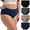 Midnight Sands, variant on INNERSY Women's Plus Size XL-5XL Cotton Underwear High Waisted Briefs Panties 4-Pack (2XL,Midnight Sands)
