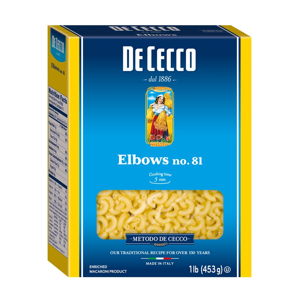 De Cecco Elbows no.81 Pasta, 16 oz