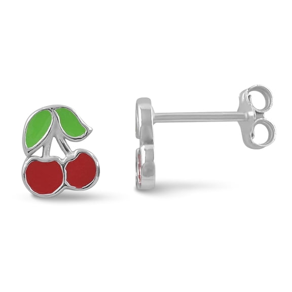 SilverCloseOut Cherry Earrings Sterling Silver studs