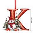 thumbnail image 2 of FastXmas 26 Letter Ornament for Christmas Tree Decoration Personalized Snowman Xmas Tree Initial Christmas Tree Hanging Pendant Xmas Alphabet Letters Christmas Tree Decor for Xmas Tree Home Holiday, 2 of 2