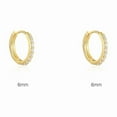 thumbnail image 2 of Yoursfs 925 Sterling Silver Hoop Earrings for Women CZ Huggie Earrings Cartilage Hoop Earring 6mm Gold Plated Hoops Jewelry for Wome, 2 of 4