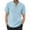 Light Blue, variant on Caqnni Mens Cotton Linen Casual Stylish Button Down Shirt Short Sleeve Dress Shirts (Light Blue,3XL)
