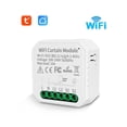 thumbnail image 2 of Módulo de cortina inteligente Tuya WIFI con control remoto por aplicación, 100-240 V CA, compatible con Alexa y Google Home, color blanco, 2 of 5