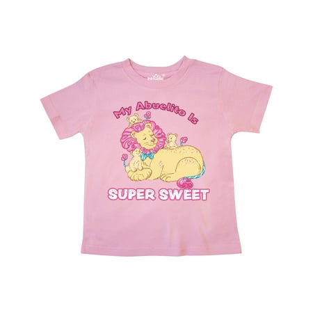 

Inktastic My Abuelito Is Super Sweet Cotton Candy Lions with Pink Mane Gift Toddler Boy or Toddler Girl T-Shirt