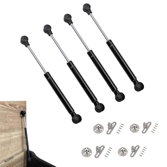 4Pcs 10" Safety Gas Hinges – 150N Slow‑Close for Heavy Bending, Arched & Circular Lids