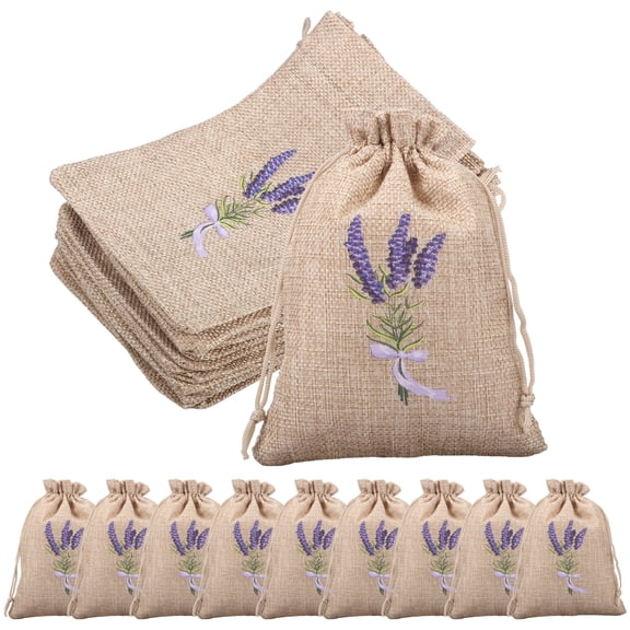 20Pcs Linen or Cotton Lavender Empty Bag Breathable Spice Sachet Bag With Drawstring Closure for Jewelry Wedding Favor Snack Present