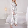 thumbnail image 3 of Balery Cute Poodle Dog Conjunto de Pijama con Estampado para Mujer, Conjunto de Dos Piezas con Manga Larga, Ropa de Dormir Suave con Bolsillos, Pijamas Cómodos-Large, 3 of 7