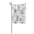 thumbnail image 1 of POGLIP Continuos Line Drawing Roses Petals Daisy Flowers Abstract Black Simple on Floral Garden Flag Decorative Flag House Banner 28x40 inch, 1 of 1