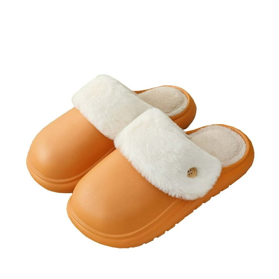 Taqqpue Slippers for Women Men Indoor and Outdoor Warm Thick-Soled Household Plush House Slipper with Memory Foam Anti-Skid Sole Gifts for Women Mom Ladies