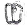 thumbnail image 4 of Xingzhi 2pcs Climbing Carabiner D Clips Hardware Buckle Multifunctional Cord Rappelling Buckles Mountaineering, 4 of 6