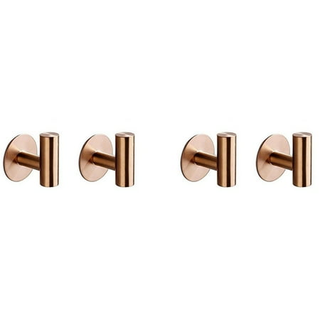 

4Pcs Bathroom Hook Stainless Steel Hook Heavy Duty Hook for Bathroom Kitchen Living Room Hotel Coat Hook (Nail Free)