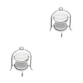 thumbnail image 3 of Bewildely Estante para pasteles en miniatura para minicasa, modelo de vajilla, marco de Metal de capas, muebles de cocina, comida, juguetes, Blanco 2piezas Bewildely CBP384570, 3 of 6