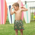 thumbnail image 4 of FORMRS Boys Swim Trunks Quick Dry Mesh Liner Boardshorts Sizes XS-XL, Yellow Christmas Gingerbread, 4 of 7