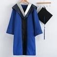 thumbnail image 3 of 1 Set Graduation Uniform Super Soft Wear Resistant Polyester Bachelor Hat Graduation Cloak Photography Props Set for Col, 3 of 6