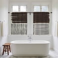 thumbnail image 4 of Black Striped Kitchen Curtain for Berdoom Living Room Cafe 45 Inch Length, Farmhouse Stripes Modern Abstract Art Tiers Curtains Light Filtering Drapes Rod Pocket Window Treatment 2 Panels 52"Wx45"L, 4 of 8