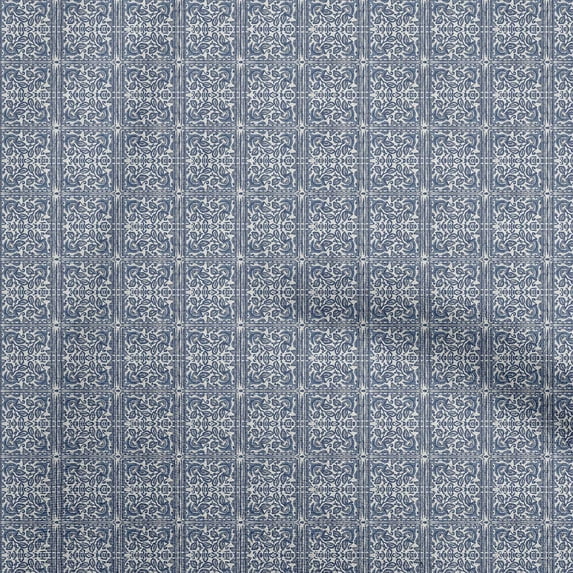 oneOone Viscose Chiffon Blue Fabric Texture Fabric For Sewing Printed Craft Fabric By The Yard 42 Inch Wide