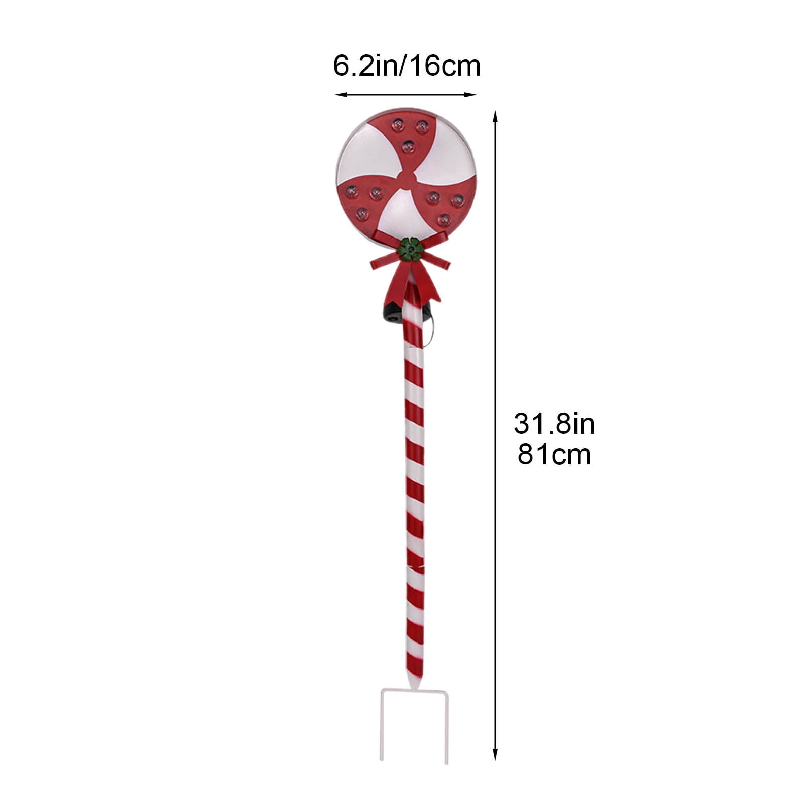 Matoen Solar Christmas Pathway Lights, Solar Lollipop Lights Christmas Decorations Outdoor, Waterproof Christmas Garden Stake Lights for Patio, Yard, Garden, Lawn Christmas Holiday Decor