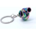 thumbnail image 2 of LAICAIW Turbo Keychain Metal Spinning Turbocharger Automotive Mini Car Part Keychain Key Ring, Neochrome Turbo, Small, 2 of 4