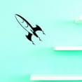thumbnail image 1 of Custom Decals Rocket Ship Wall Art Size: 18 X 18 Inches Color: Black, 1 of 1