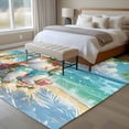thumbnail image 4 of 5'x8' Area Rugs, Christmas Snowman Coastal Indoor Outdoor Area Rug for Living Room Bedroom, Xmas Blue Beach Washable Bathroom Rugs Kitchen Floor Carpet Mats Home Decor Aesthetic, 4 of 8