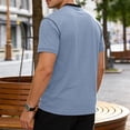thumbnail image 4 of Mens Henley Shirts Short Sleeve Casual Button Basic T-Shirts Summer Classic Vintage Tee Shirts with Pocket, XL, 4 of 7