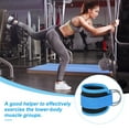 thumbnail image 4 of Uxcell Ankle Strap for Cable Machine, Gym Cable Kickback Ankle Wraps Exercise Attachment for Hip Leg Extension Blue 24 x 8 cm, 4 of 7