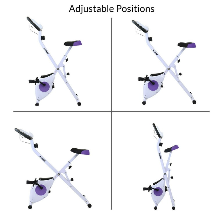 Xspec foldable stationary upright exercise bike cardio workout indoor hotsell