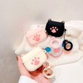 thumbnail image 5 of 3D Cute Animal Footprints Design Airpods Case Creative Paw Prints Airpods Accessories Soft Silicone Shockproof Waterproof Protector For Airpods Pro With Decoration Black, 5 of 5