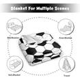 thumbnail image 3 of Soccer Blanket Warm Ultra-Soft Soccer Ball White and Black Throw Blankets 80X60 Inches Soccer Team Player Blankets Mom Gift for Girls Boys Kids Women Men, 3 of 6
