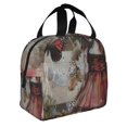 thumbnail image 2 of Fotbe Vintage Collage Girl Butterfly Bolsa Térmica con Estampado y Forro de Aluminio Grueso Bolsa de Almuerzo con Bolsillo Frontal para Hombres y Mujeres, Ideal para Trabajo, Escuela, 2 of 8
