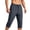 Dark Gray, variant on Sweat Capris Men Cotton Casual Drawstring Elastic Waist Loose Big And Tall Capri With Pockets Size XL-5XL