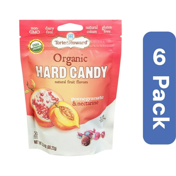 Torie & Howard Hard Candy Pomegranate Nectarine Organic 3.5 oz (Pack of 6)