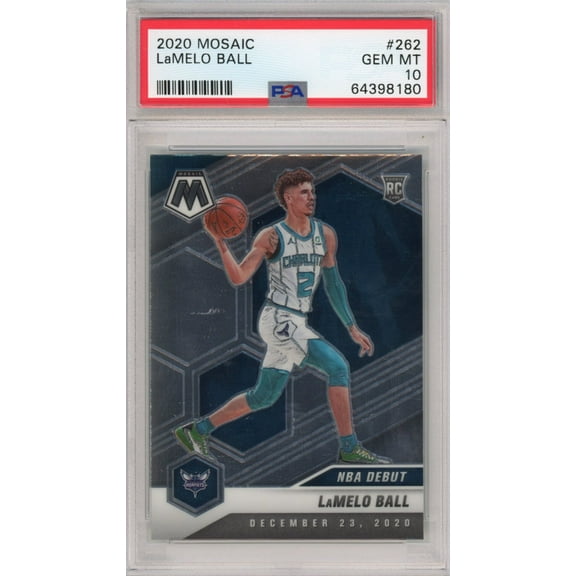 Graded 2020-21 Panini Mosaic LaMelo Ball #262 Rookie RC Basketball Card PSA 10 Gem Mint