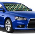 thumbnail image 5 of Uemuo Green Squares Pattern Accordion Car Windshield Sun Shade, Foldable Reflective Sun Visor for Car, Reflector Windshield Sunshade-, 5 of 7