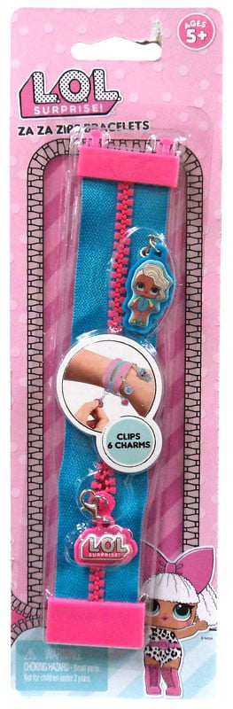 LOL Surprise Za Za Zips Crystal Queen Bracelet and Pink Crystal Queen Charms 