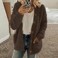 thumbnail image 2 of Womens Sherpa Cardigan Sweaters Teddy Soft Cozy Long Sleeve Button Down Fleece Jacket With Pockets Fall Winter, 2 of 6