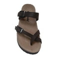 thumbnail image 3 of Outwoods Bork 30 Brown Nubuck Birk Style Toe Loop Slide On Sandal, 3 of 3