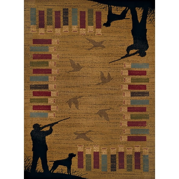 United Weavers Affinity Area Rug 750-06218 Bird Shot Gold Mirrored Shells 1' 10" x 3' Rectangle