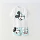 thumbnail image 3 of Camiseta con estampado bonito para niños, pantalones cortos de 2 piezas, traje holgado informal de manga corta, trajes para niños pequeños, chándales a la moda, 3 of 4