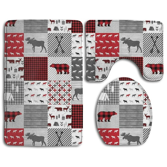 Buffalo Plaid Bathroom Rug