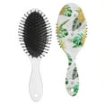 thumbnail image 2 of Fresh Pineapple Hair Brush, Tropical Fruit Pattern Detangling Paddle Brush, Yellow Summer Print, Soft Bristle Brush for Wet & Dry Hair, 2 of 3